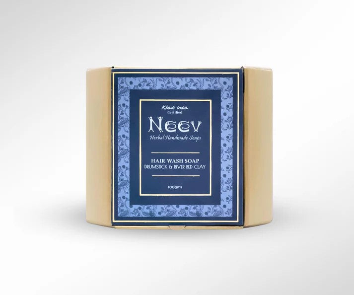 Hair Wash Soap Bar Drumstick and River Bed Clay