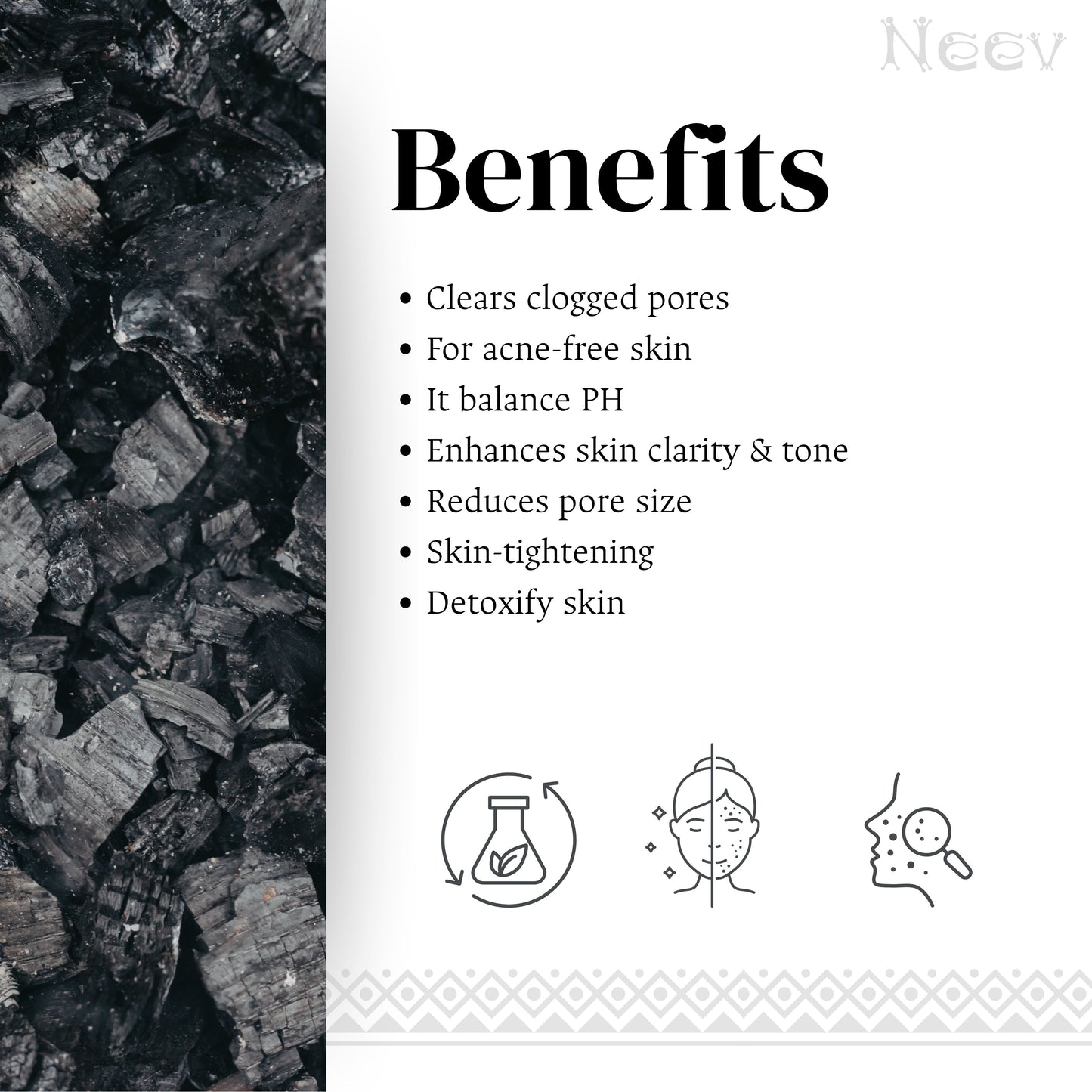 NEEV CHARCOAL SOAP - SET OF 3