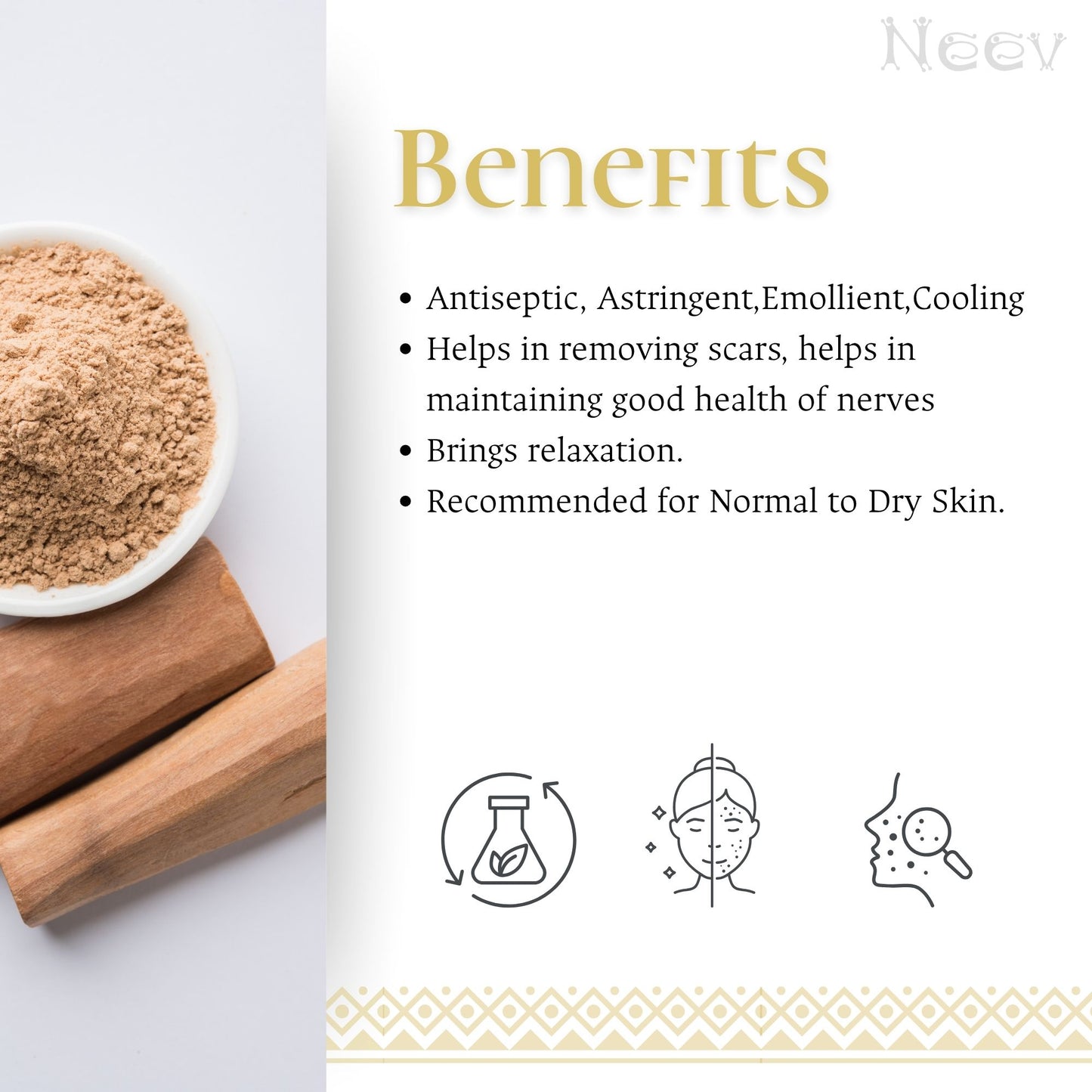 NEEV DIVINE SANDALWOOD SOAP - SET OF 3