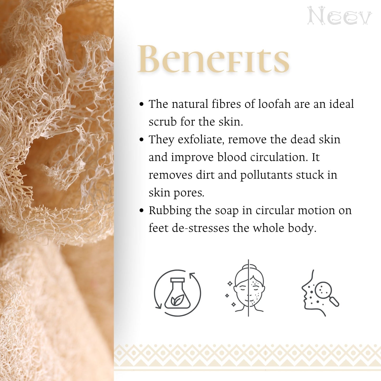 GILKA LUFFA SCRUB SOAP INFUSED WITH FIBERS OF NATURAL LOOFAH - SET OF 3