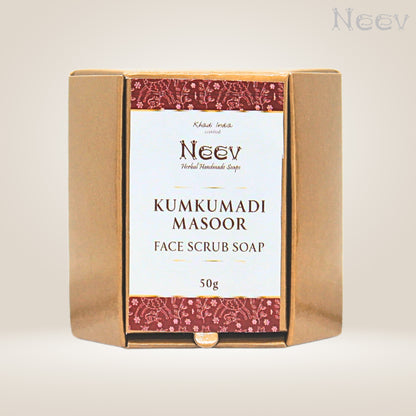 Kumkumadi Masoor Face Scrub Soap– Brightens and Smoothens Skin for a Radiant Glow