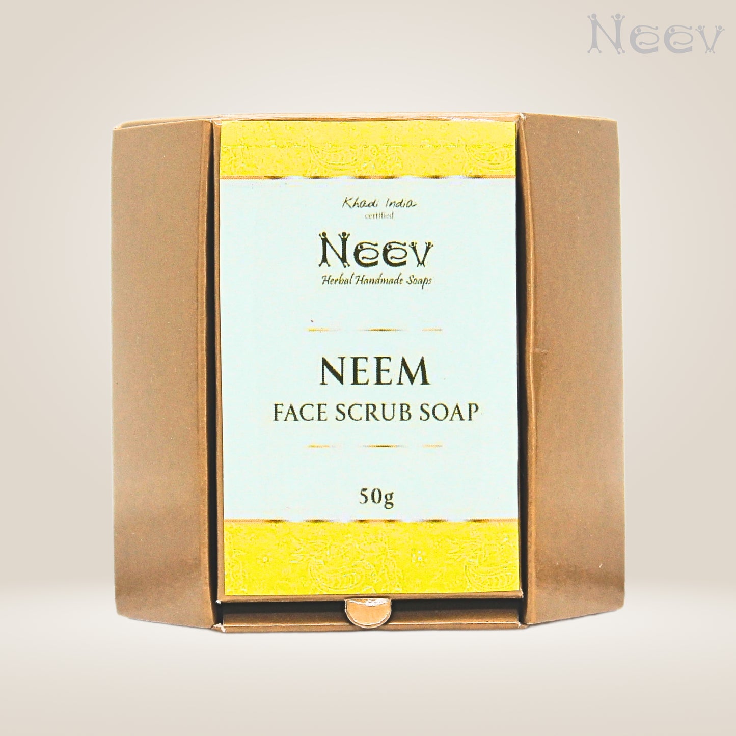 Neem Face Scrub Soap for Natural Deep Cleanse & Exfoliation