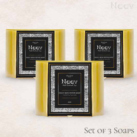 DAILY SKIN DETOX SOAP INSPIRED BY AYURVEDA - SET OF 3