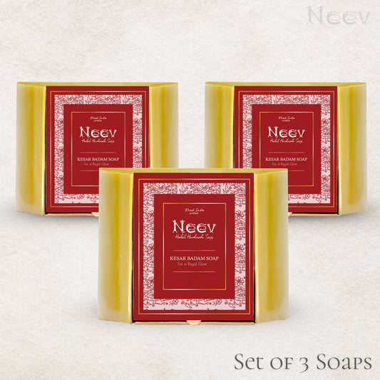 KESAR BADAM SOAP FOR A ROYAL GLOW - SET OF 3