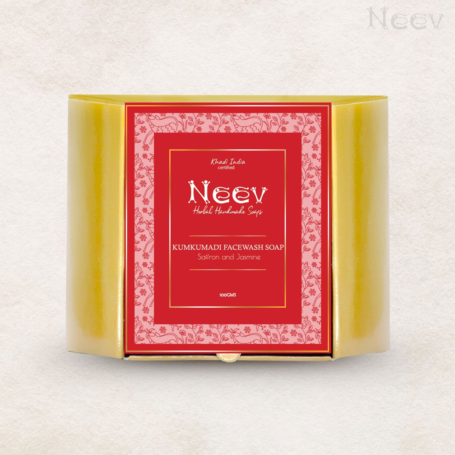 Kumkumadi Face Wash Soap Bar Saffron and Jasmine