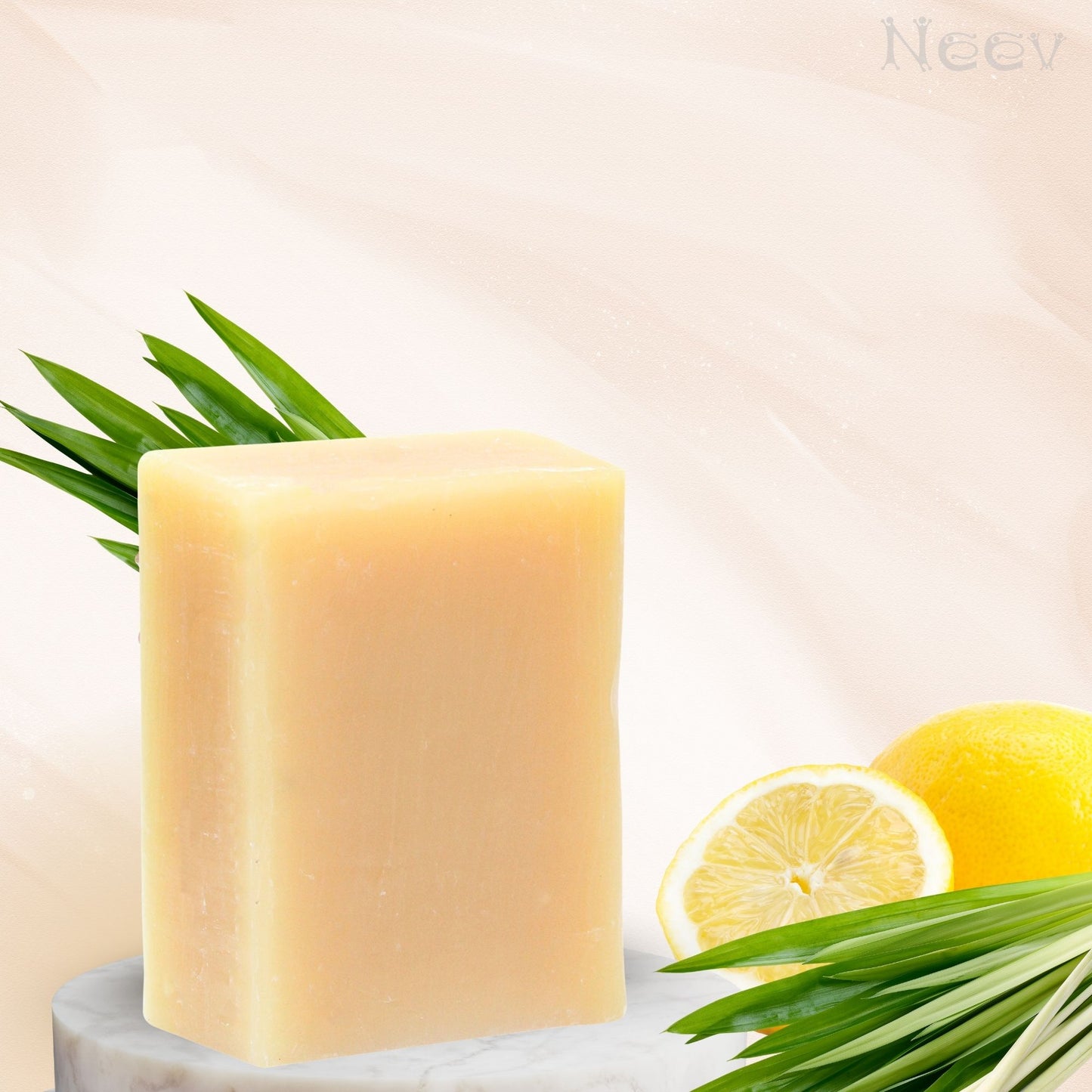 LEMONGRASS HANDMADE SOAP - FRESH, EARTHY AND LEMONY - SET OF 3