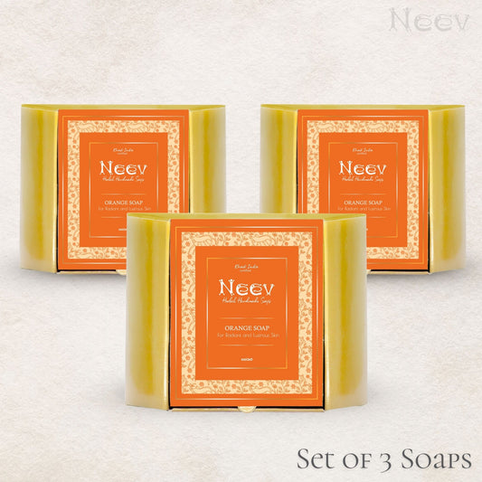 ORANGE SOAP FOR RADIANT AND LUSTROUS SKIN - SET OF 3