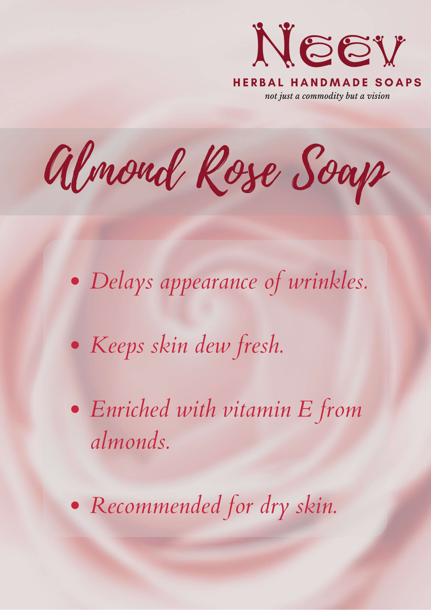 Neev Almond Rose Handmade Soap Mini